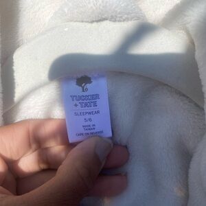 Size 5/6 Tucker & Tate Boys Red and Black Plaided Robe with White Inside